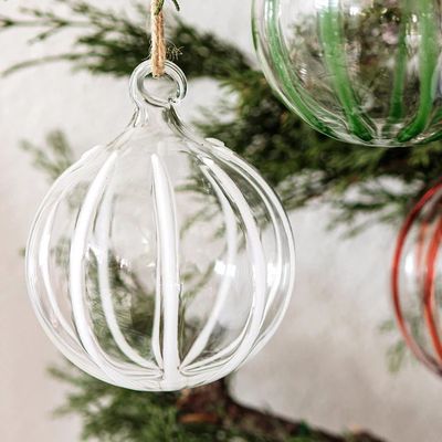 Nuovo Stripe White Ornament