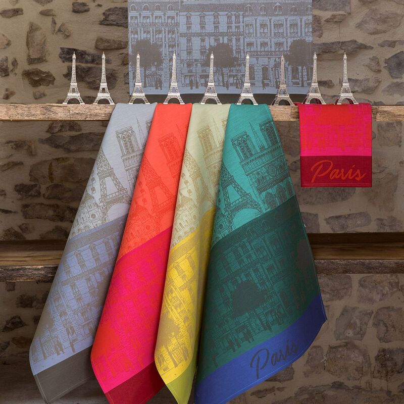 Paris Panorama Azure Tea Towel | 100% Cotton | 24x31