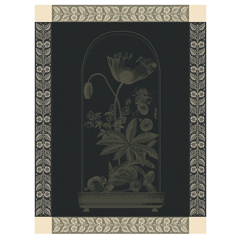 Curiosites Florales Green Tea Towel | 100% Cotton