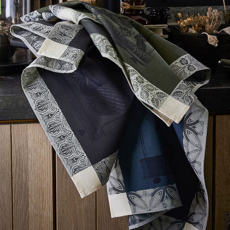 Curiosites Animales Blue Tea Towel | 100% Cotton