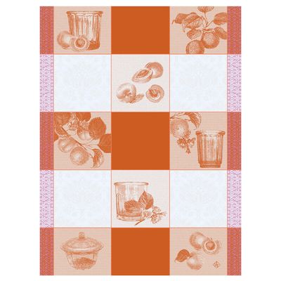 Confitures Carreaux Orange Tea Towel | 100% Cotton