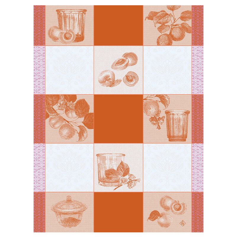 Confitures Carreaux Orange Tea Towel | 100% Cotton