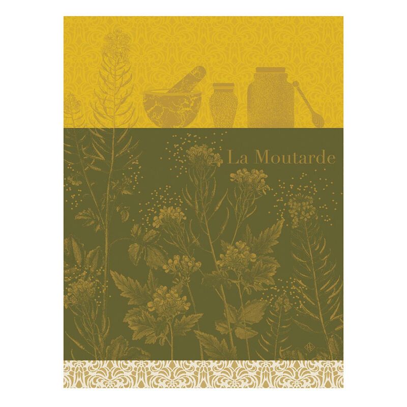 Moutarde En Fleurs Yellow Tea Towel | 100% Cotton