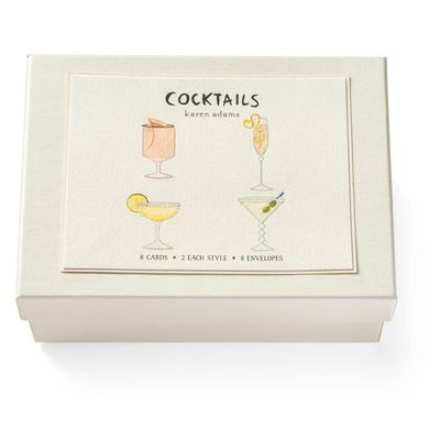 Cocktails Note Card Box