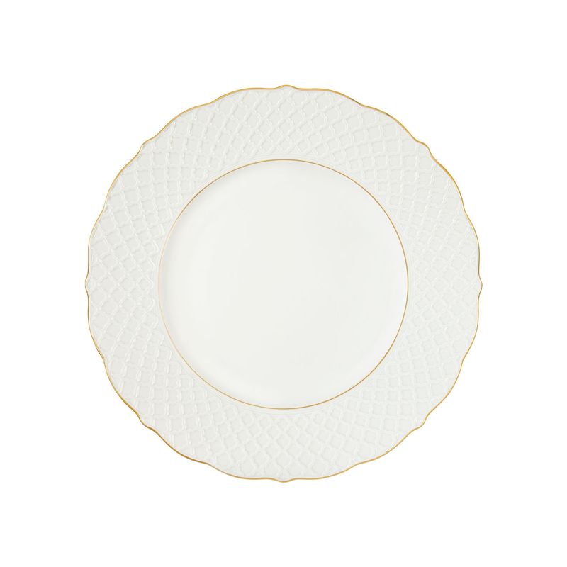 Empire Dinner Plate | White &amp; Gold