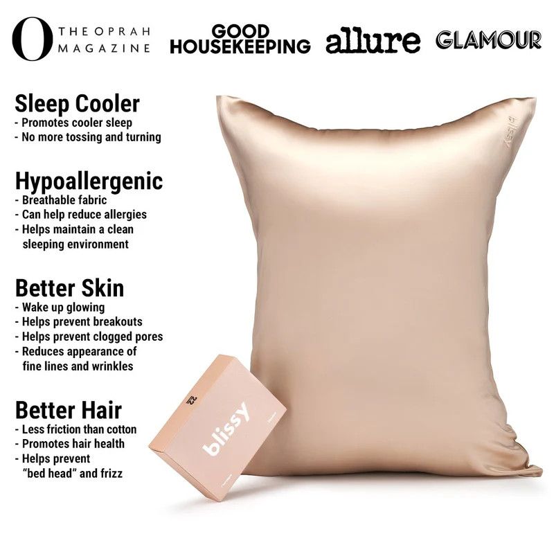 Blissy Queen Pillowcase | Champagne