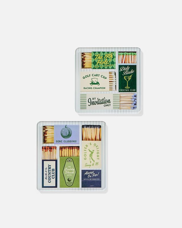 Golf Matchbook Coasters | Boxed Set of 4