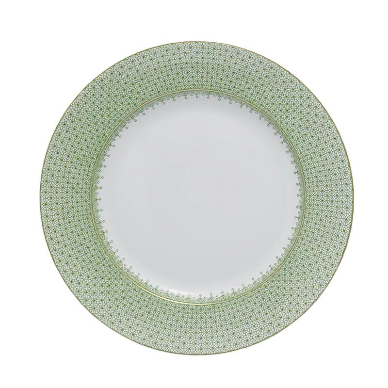 Apple Green Lace Dessert Plate