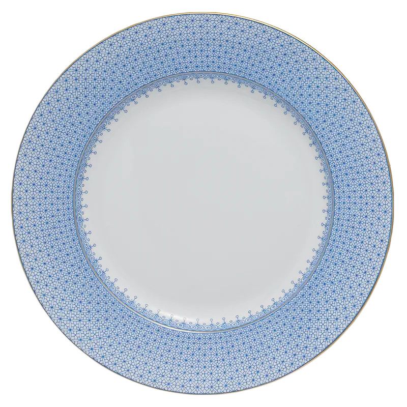 Cornflower Blue Lace Dinner Plate
