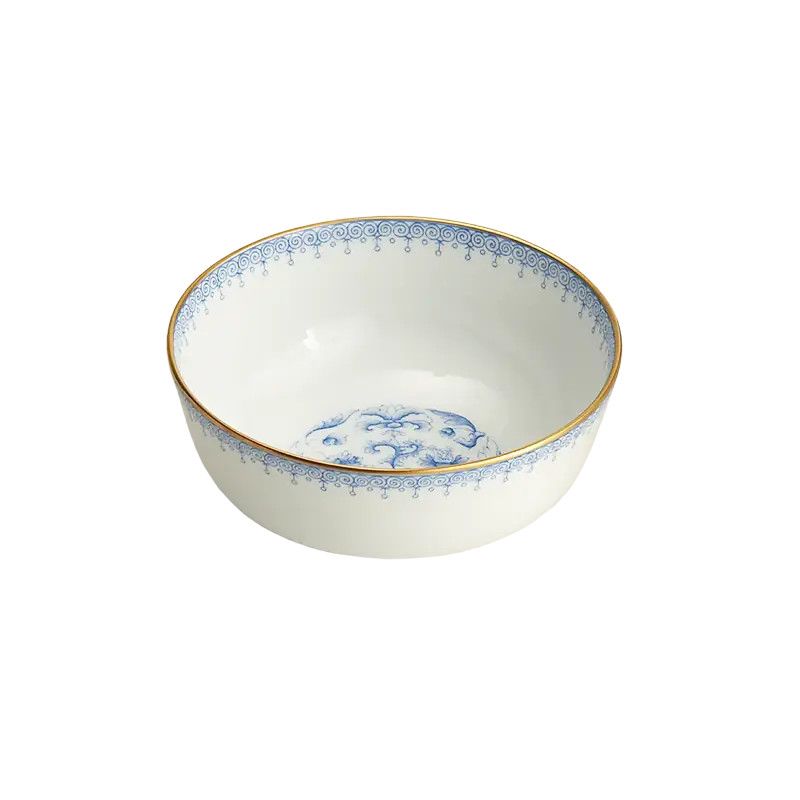 Cornflower Blue Lace Dessert Bowl