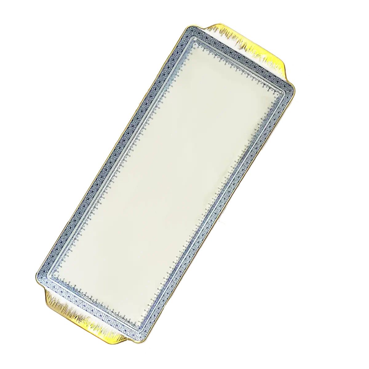 Cornflower Blue Lace Sandwich Tray