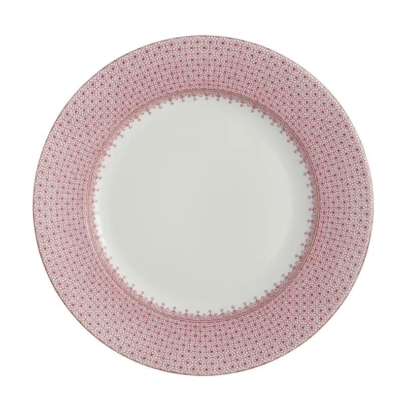 Pink Lace Dinner Plate