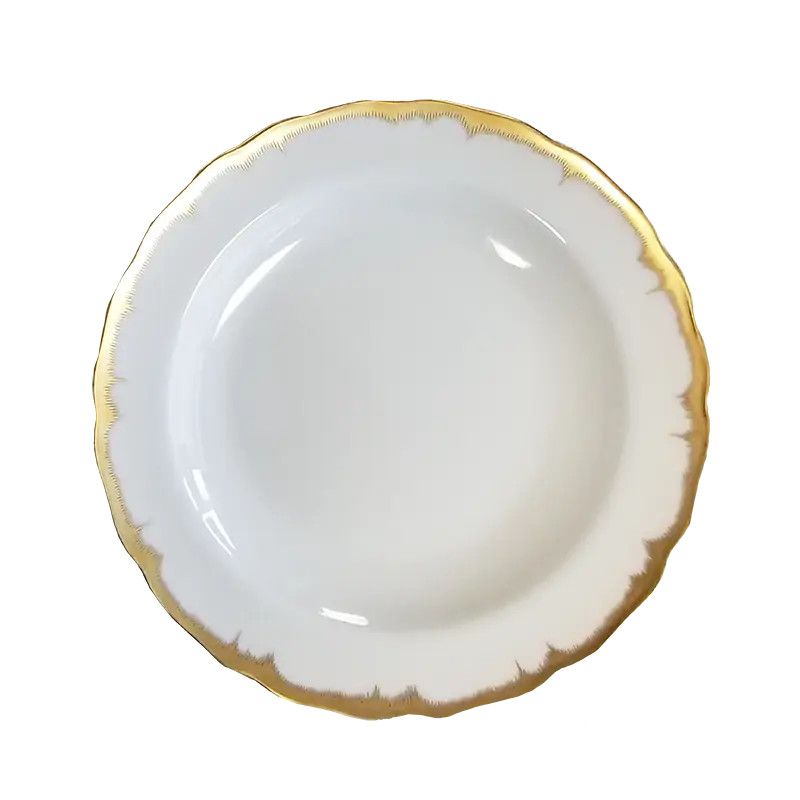Chelsea Feather Gold Dessert Plate