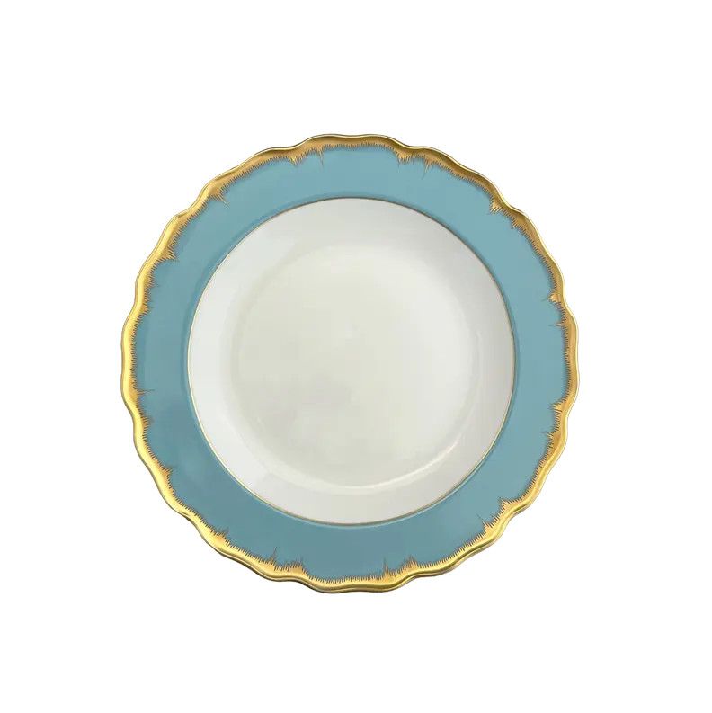 Chelsea Feather Turquoise Bread &amp; Butter Plate