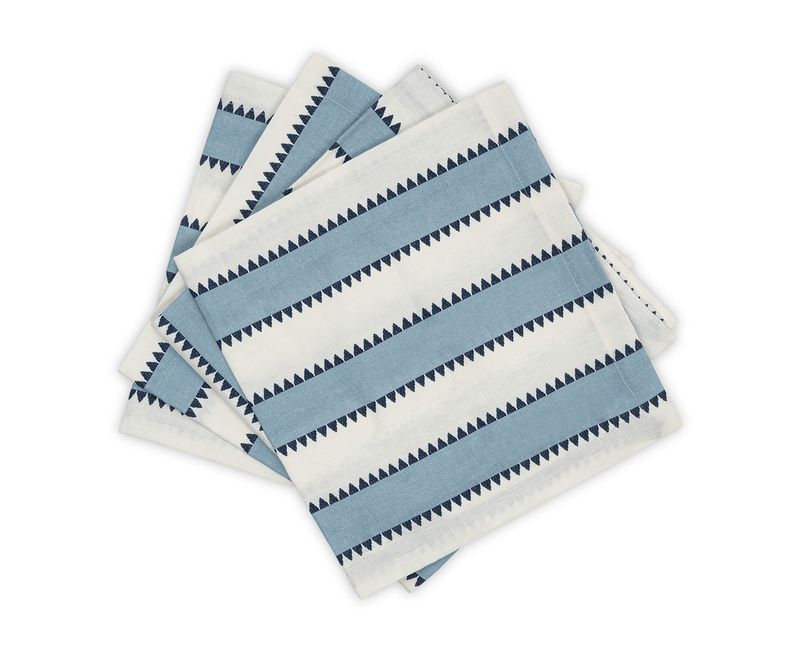 Apollo Stripe Napkin | Set of 4 Sky