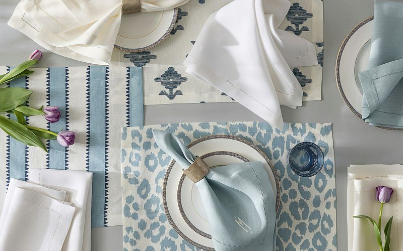 Apollo Stripe Napkin | Set of 4 Sky