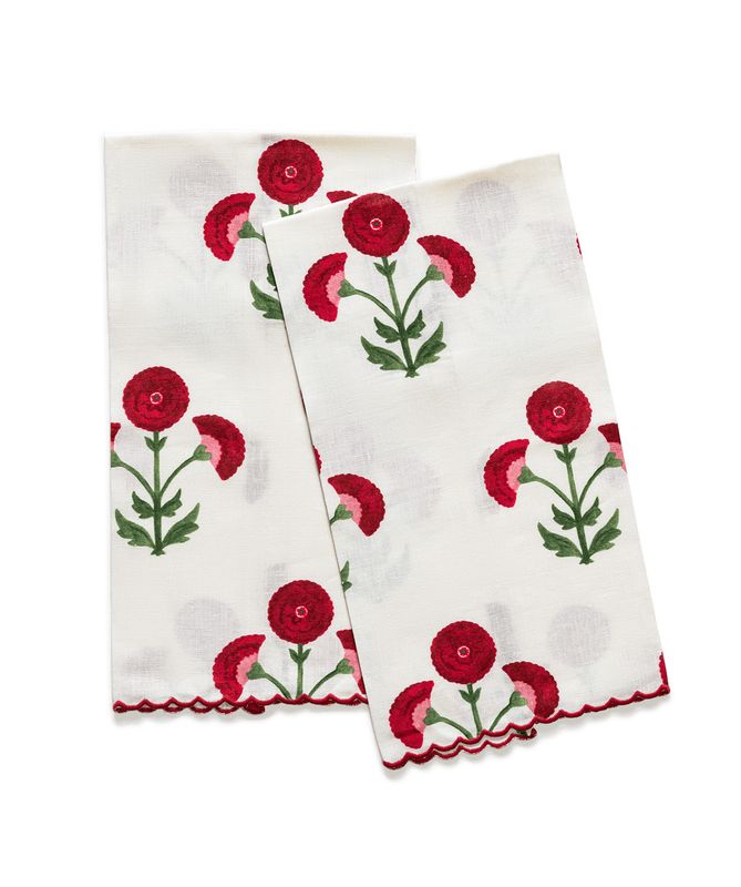 Gisele Guest Towel | Set of 2 | Scarlet