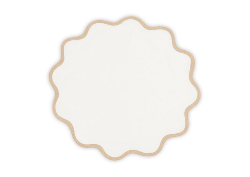 Scallop Edge Circle Placemat | Set of 4 | Oat