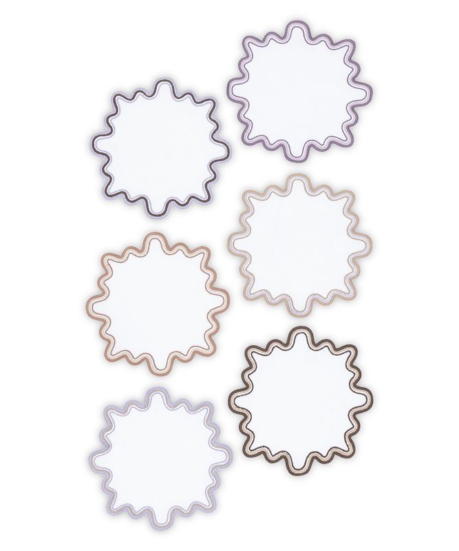 Wave Round Cocktail Napkins | Set of 6 Provence