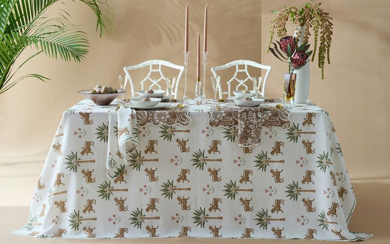Tiger Palm Napkins | Set of 4 Tigereye