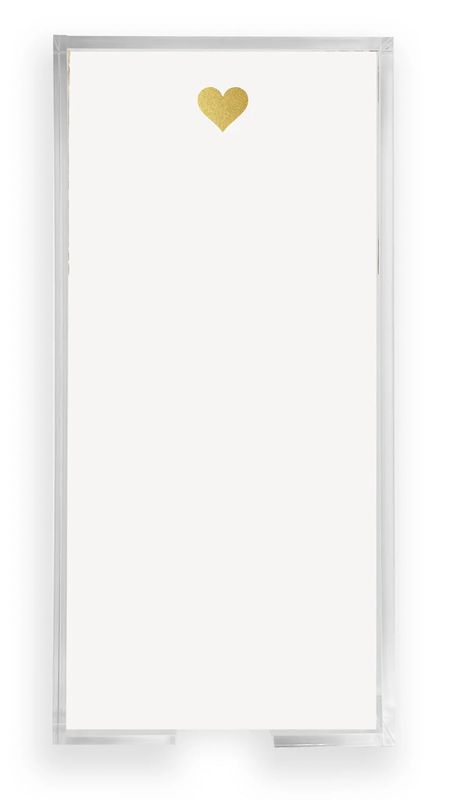 Gold Foil Buck Notepad | Heart