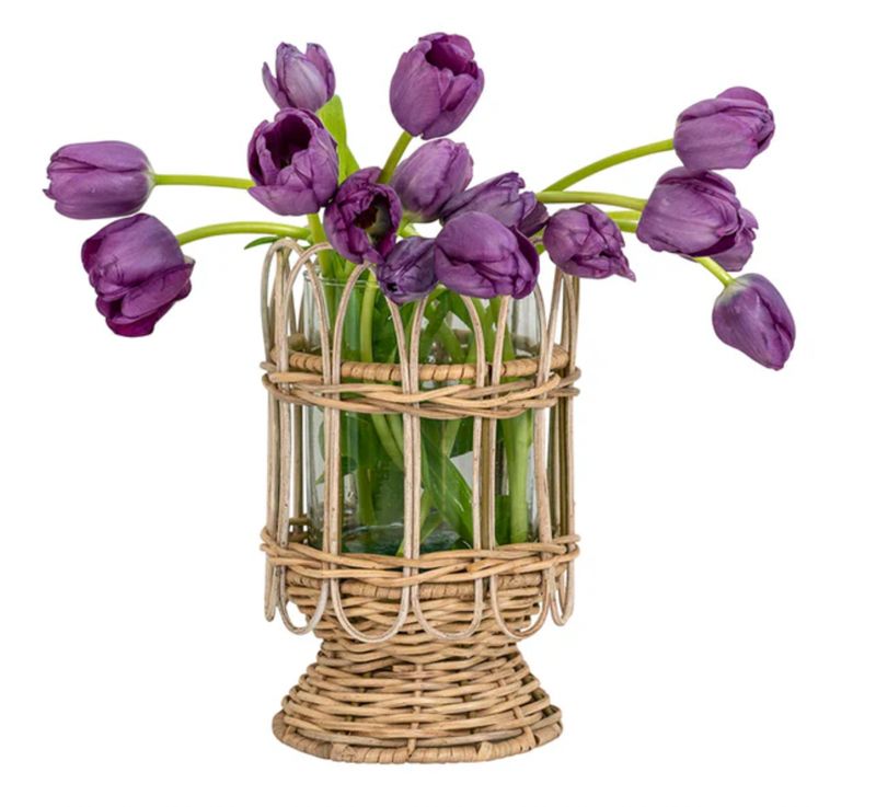 Provence Rattan Small (8.5) Hurricane - Whitewash