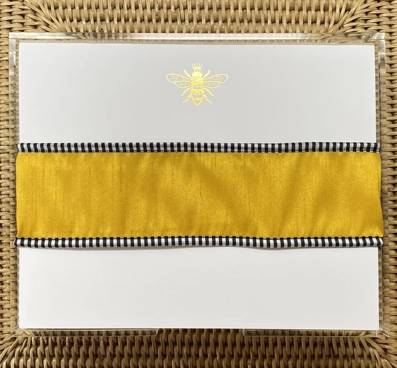 Gold Foil Luxe Queen BEE Large Notepad