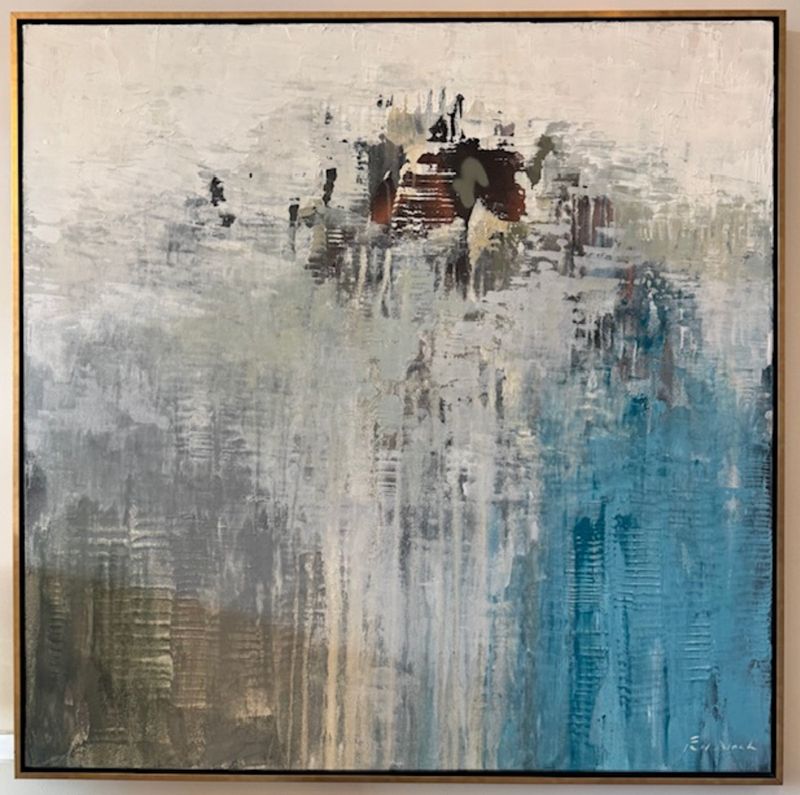 Ed Nash Blue I | 49.5x49.5 framed