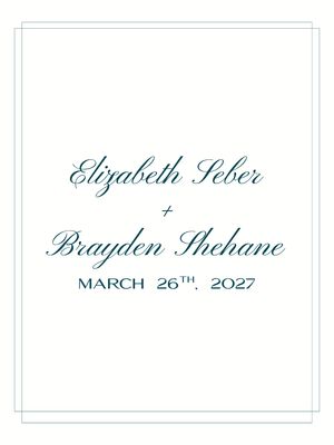 Elizabeth Seber + Brayden Shehane - March 26, 2027