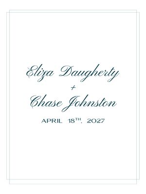 Eliza Daugherty + Chase Johnston - April 18, 2027