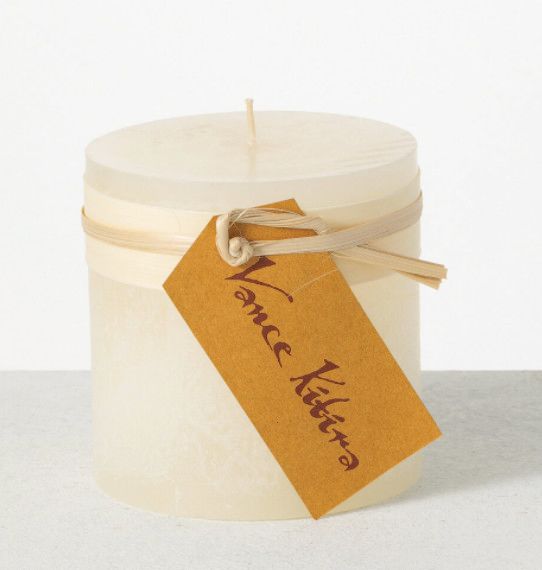 Melon White Pillar Candle | 4  x  4