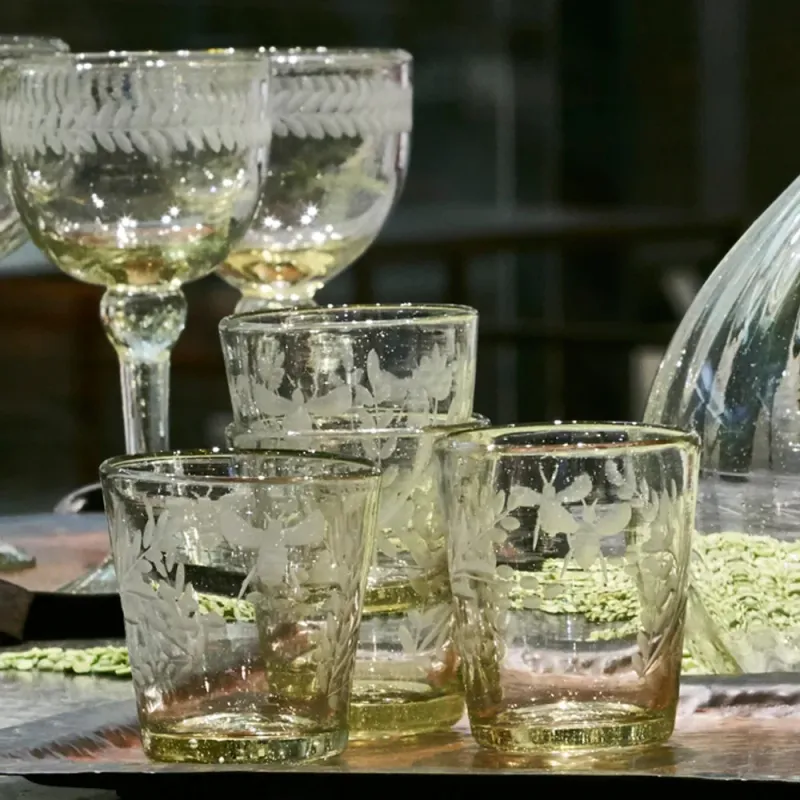 Wee-Bee Glass Clear with Wee-Bee Etching