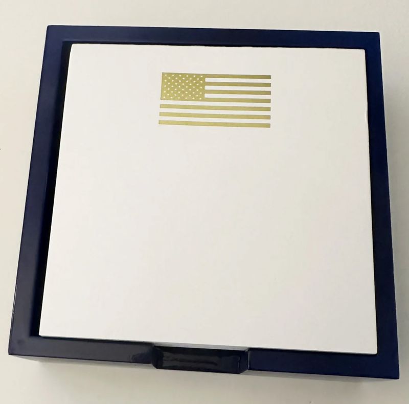 Gold Foil Paddie Notepad | Flag