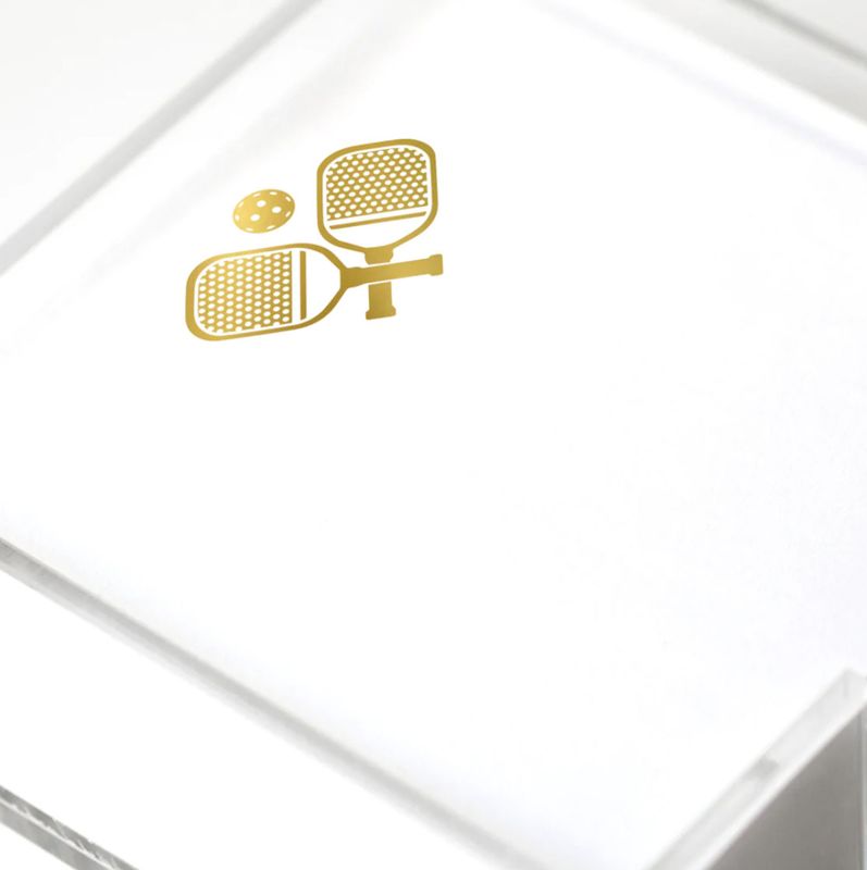 Gold Foil Paddie Notepad | Pickleball