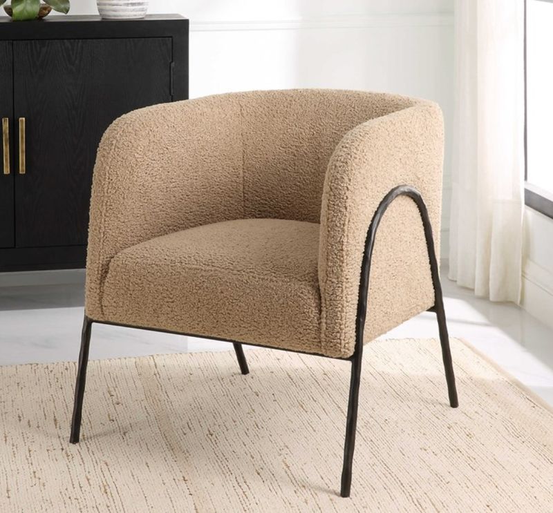 Jacobsen Accent Chair Latte Shearling