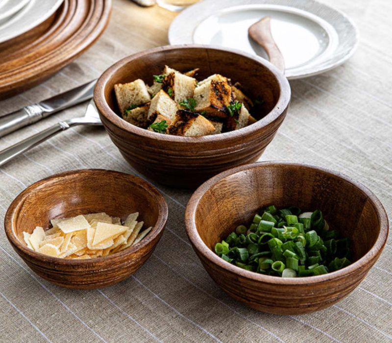 Bilbao Wood Nesting Bowl Set/3pc