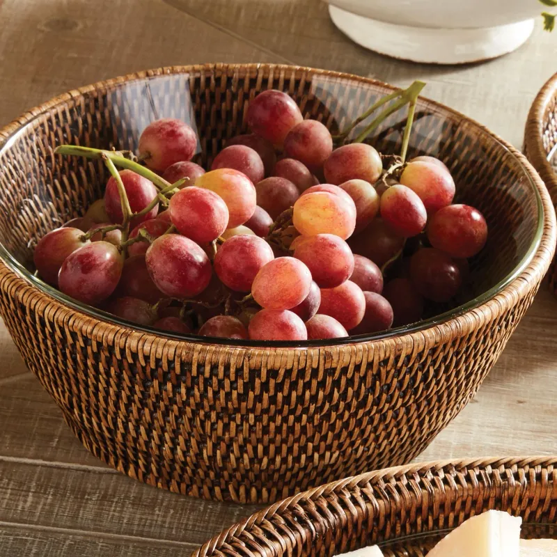 Burma Rattan Serving Bowl  | 10.75