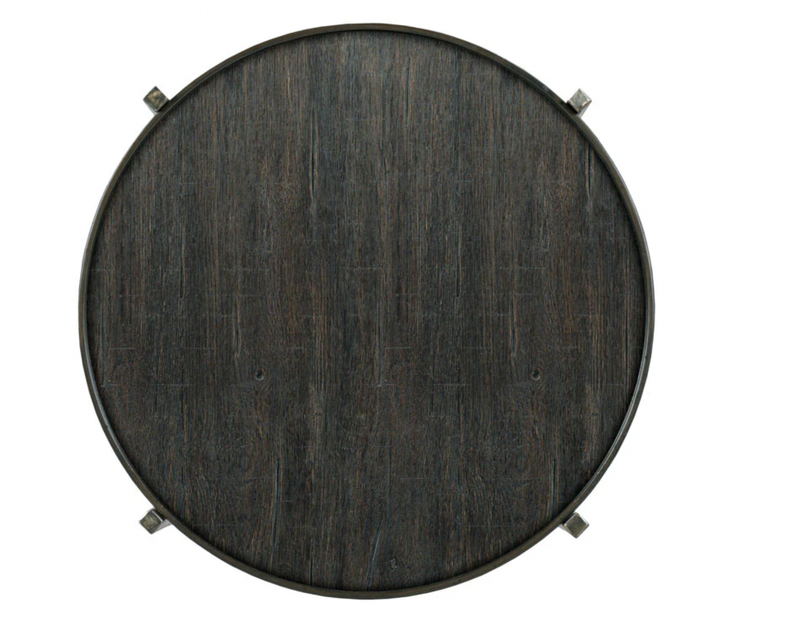 Broomfield Cocktail Table | Round Worn Black Finish