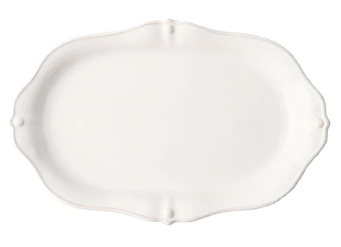 Berry &amp; Thread 20" Platter - Whitewash