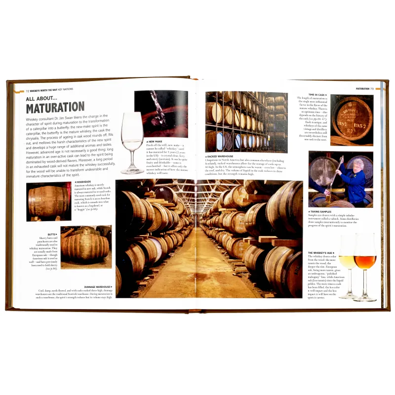 World Whiskey Book Brown Bonded Leather