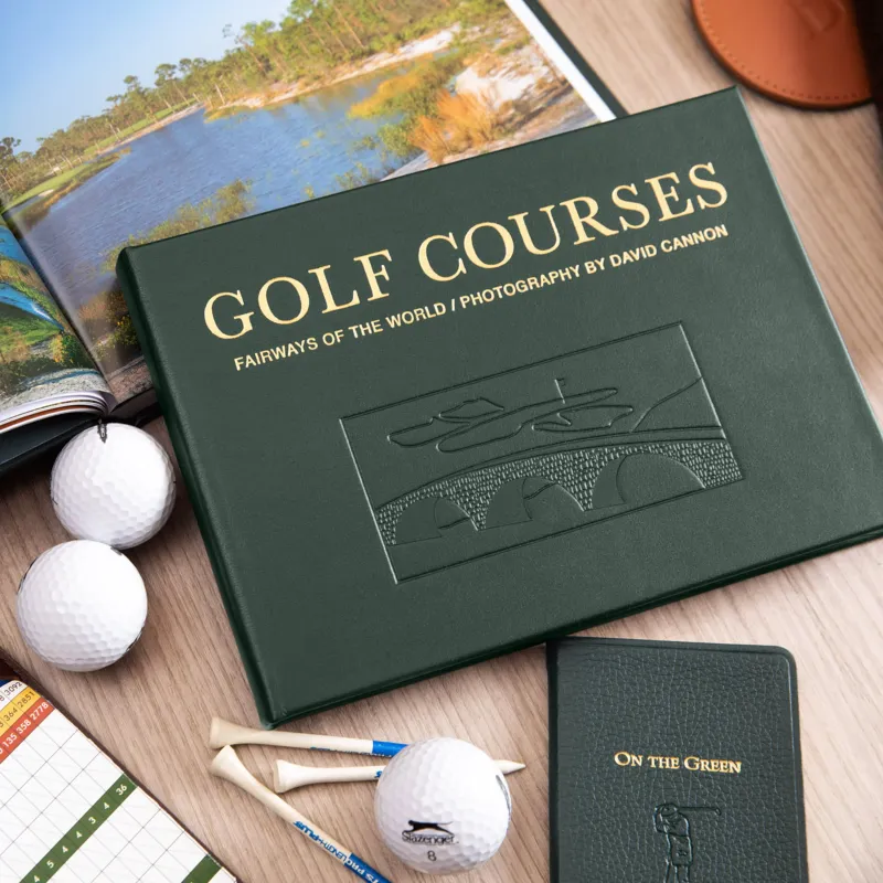 Golf Courses: Fairways of the World | Green Bonded Leather
