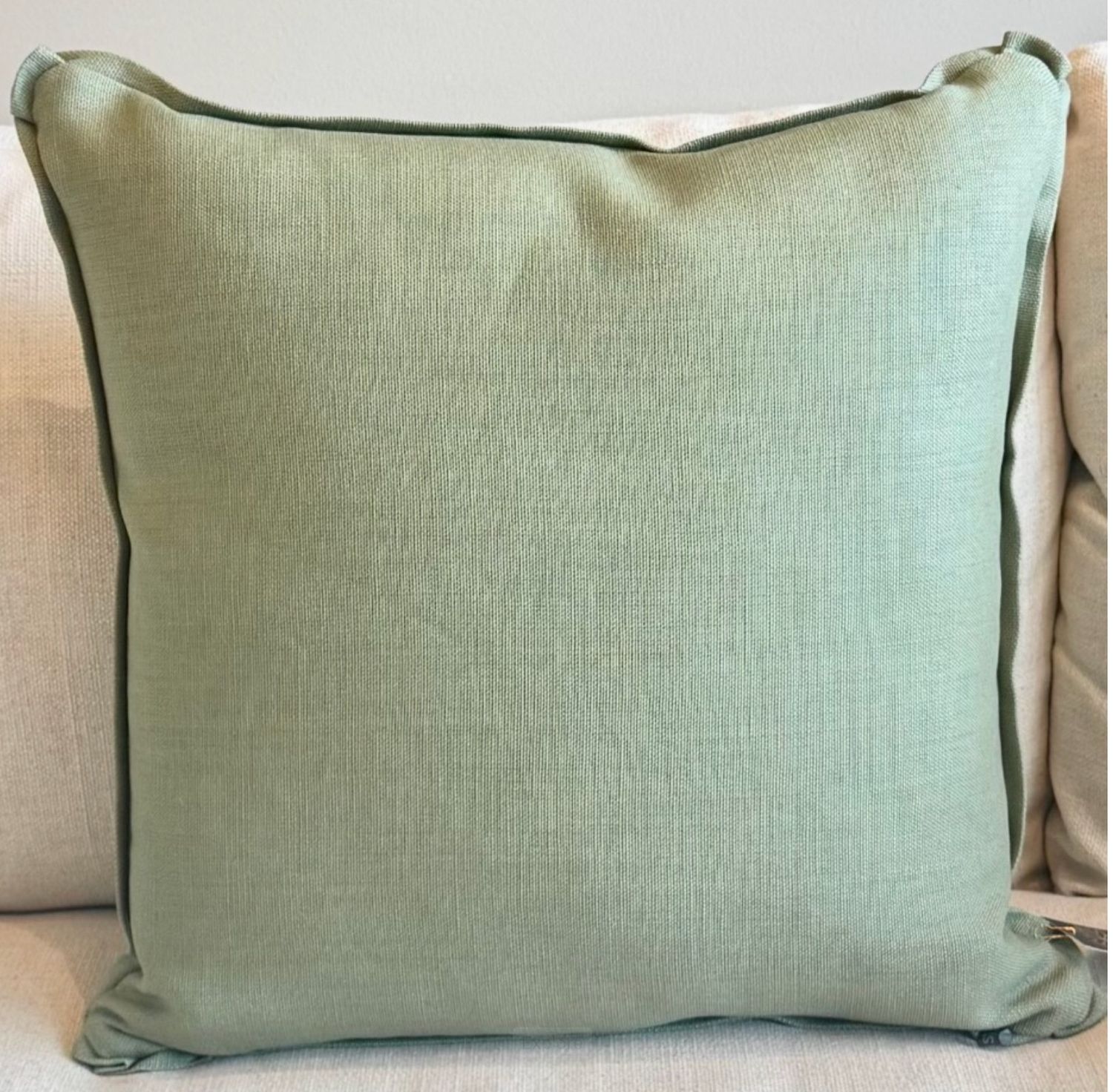 Slubby Linen Celadon Pillow | 22x22