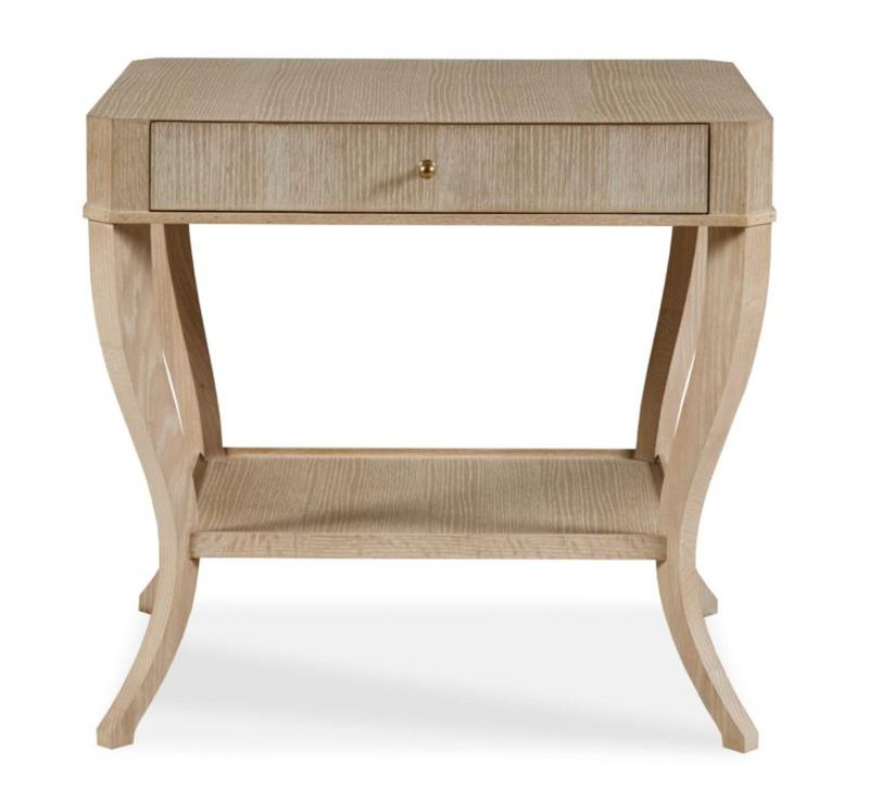 Henson Oak Side Table | Cerused Premium Finish