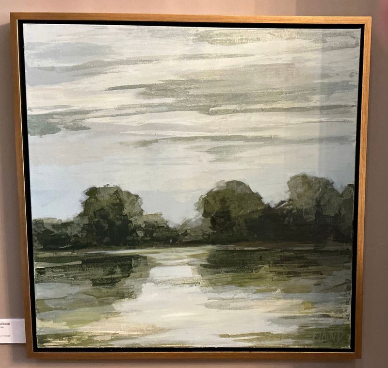 Elaine Jackson | Calming Waters |  Framed 25.75  x 25.75