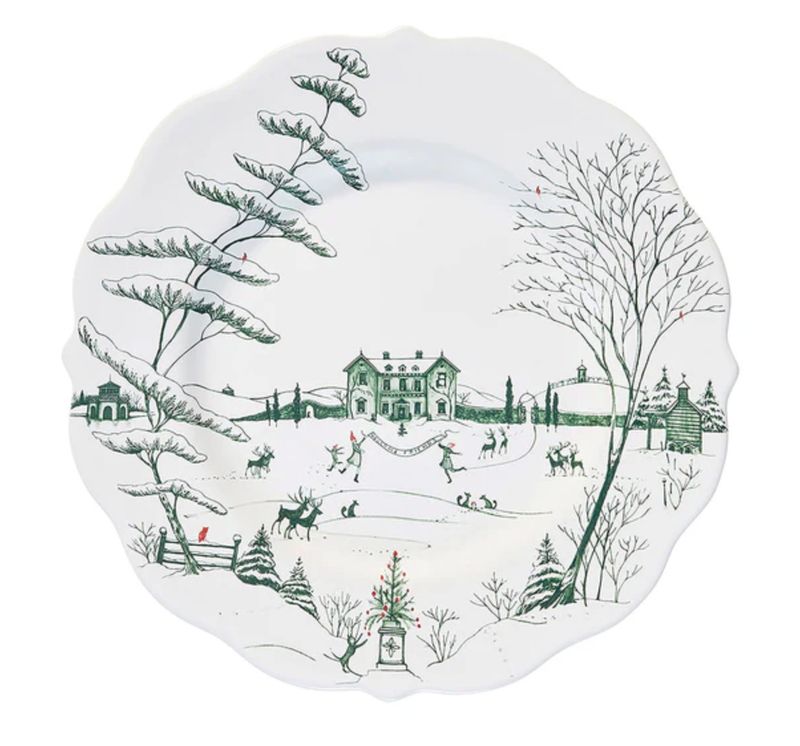 Country Estate Winter Frolic Dinner Plate | Evergreen