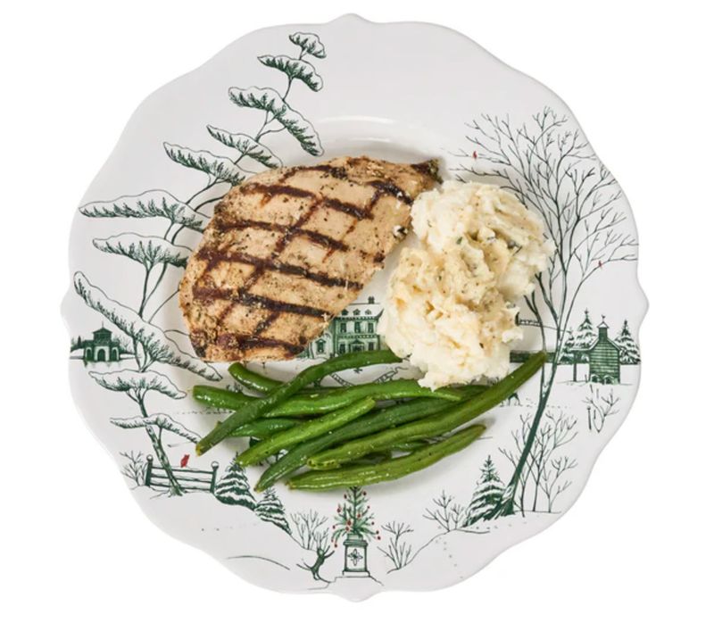 Country Estate Winter Frolic Dinner Plate | Evergreen