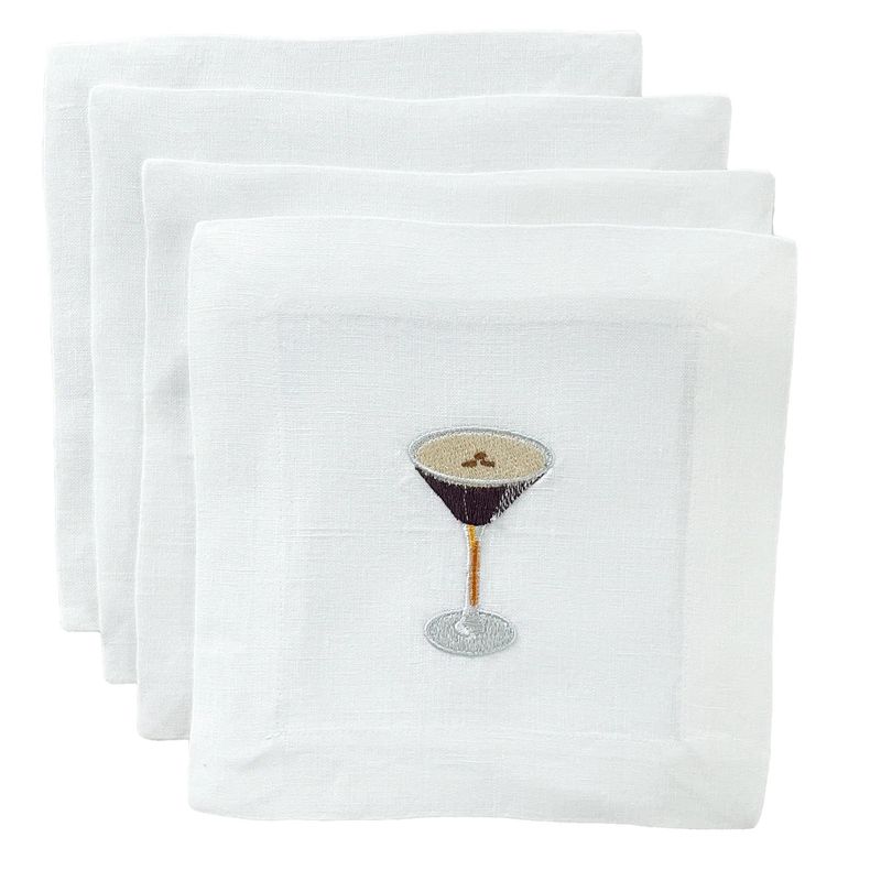 Espresso Martini Linen Cocktail Napkin | Set of 4