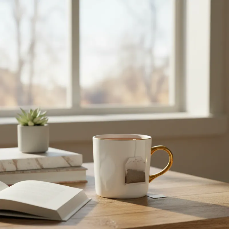 Antique Mug | White &amp; Gold