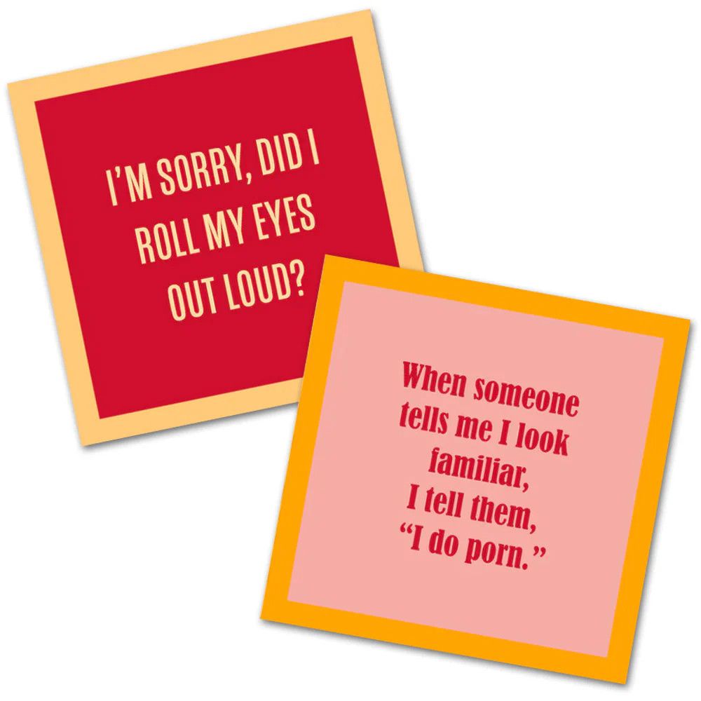 Roll My Eyes | Set of Double Sided Napkins