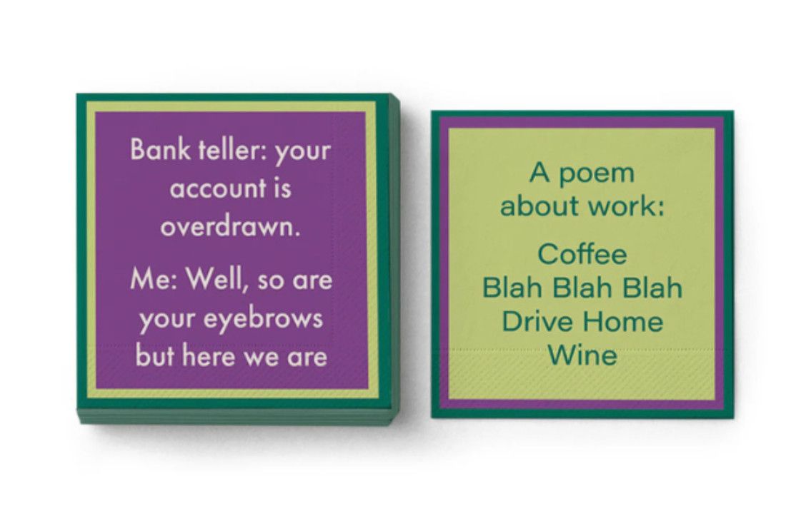 Blah Blah | Double Sided Napkins